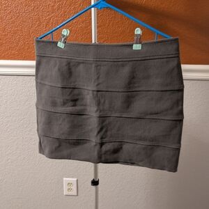 New York & Company Charcoal Mini Skirt